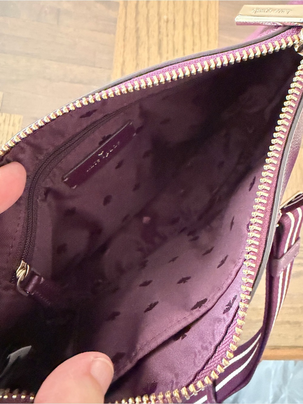 kate spade Plum Leather Crossbody with Gold Hardware - Picture 6 of 6